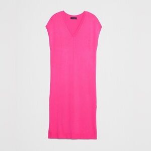 GAP Lip Stick Pink V-Neck Midi Shift Sweater Dress‎
